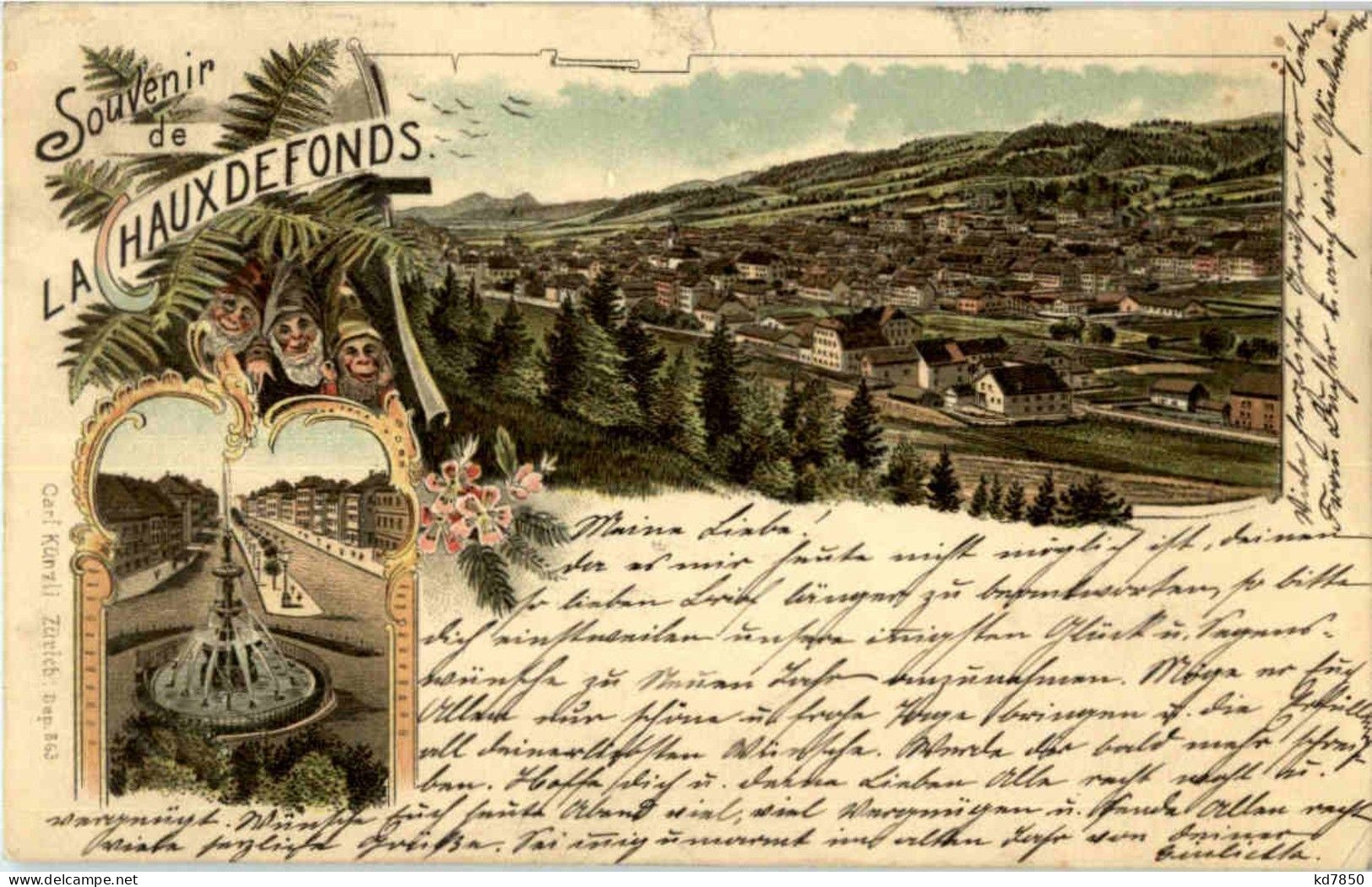 Souvenir De La Chaux De Fonds - Litho - La Chaux-de-Fonds