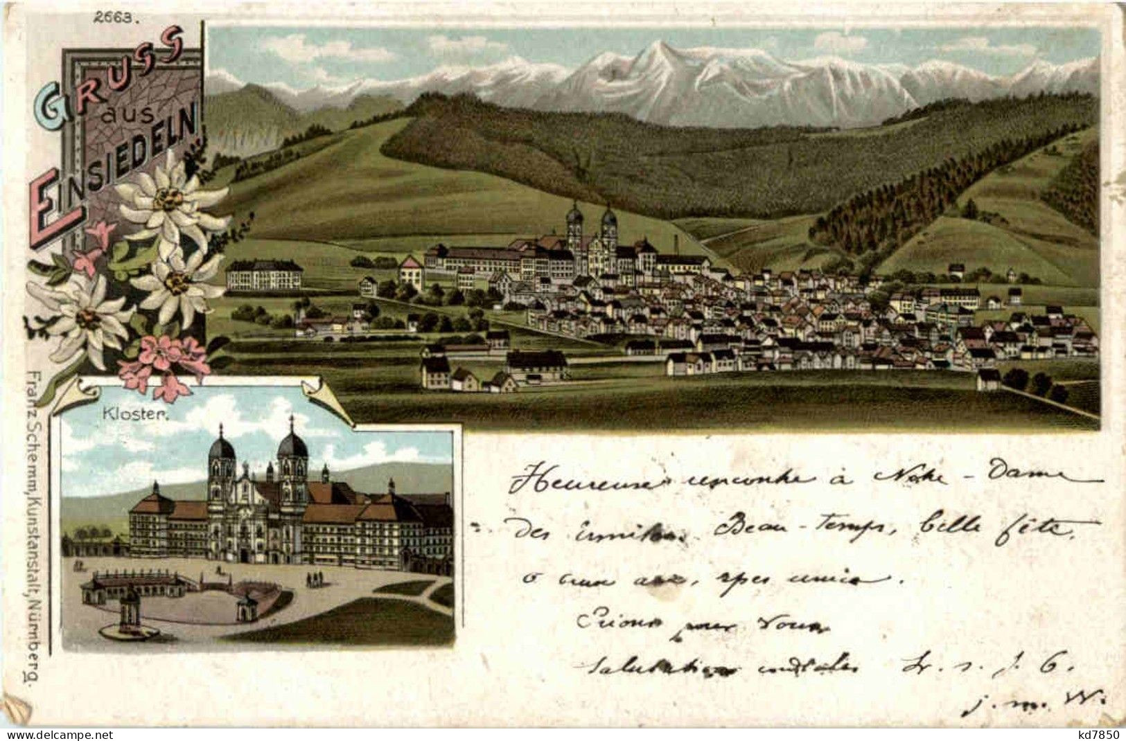 Gruss Aus Einsiedeln - Litho - Einsiedeln