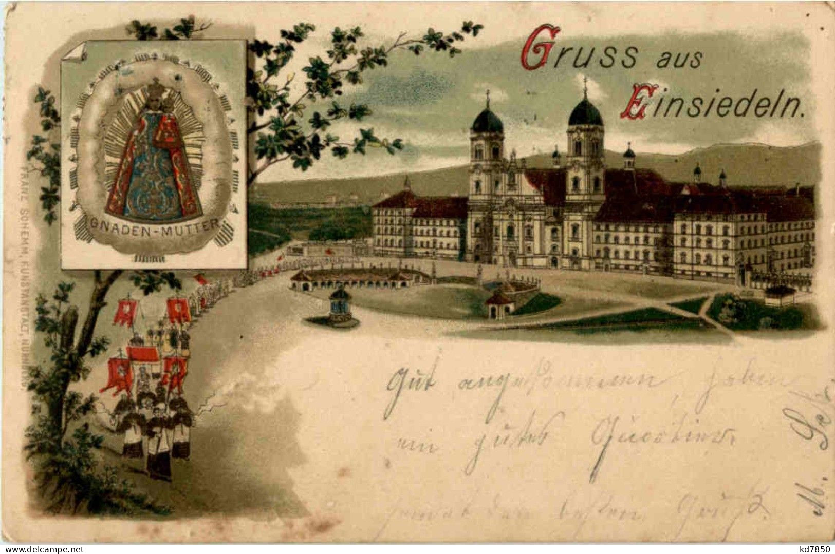 Gruss Aus Einsiedeln - Litho - Einsiedeln