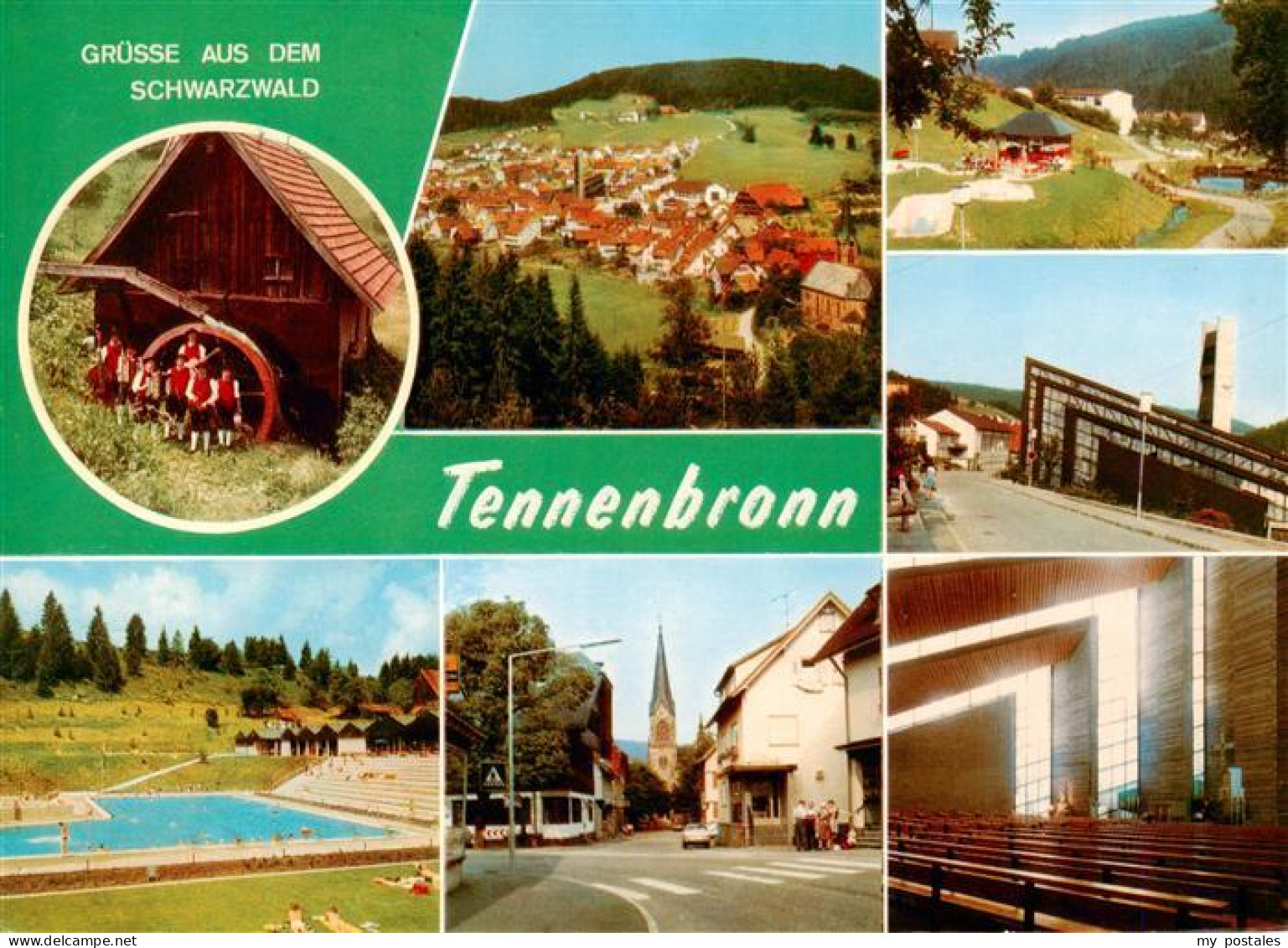 73941578 Tennenbronn Trachtengruppe Fliegeraufnahme Panorama Schwimmbad Kirche I - Schramberg