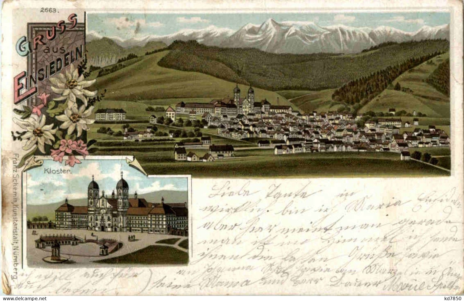 Gruss Aus Einsiedeln - Litho - Einsiedeln