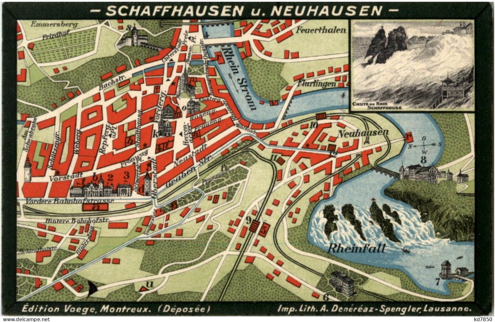 Schaffhausen Neuhausen Map - Neuhausen Am Rheinfall