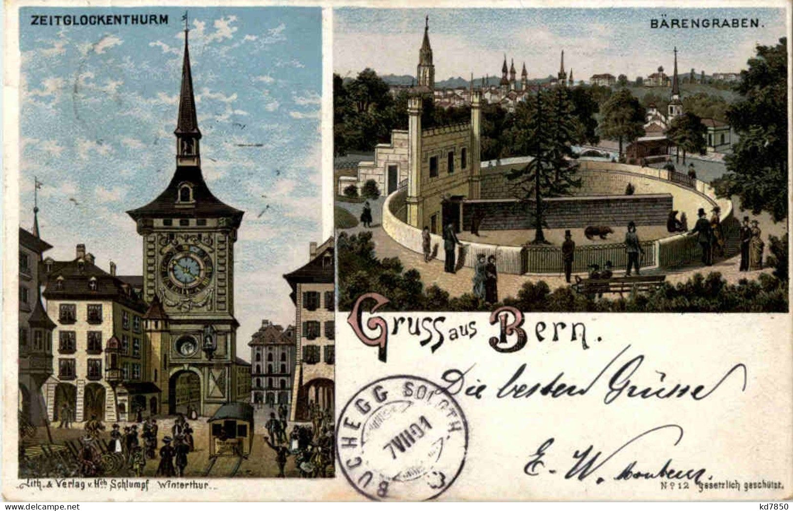 Gruss Aus Bern - Litho - Bern