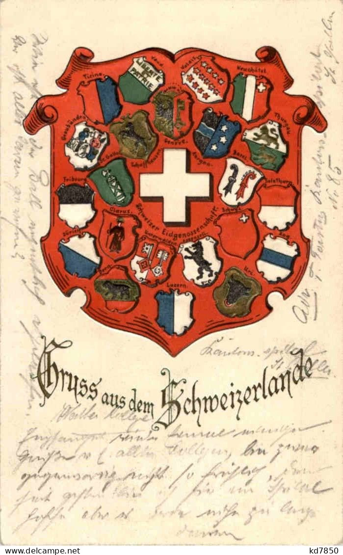 Gruss Aus Dem Schweizerlande - Prägekarte - Other & Unclassified