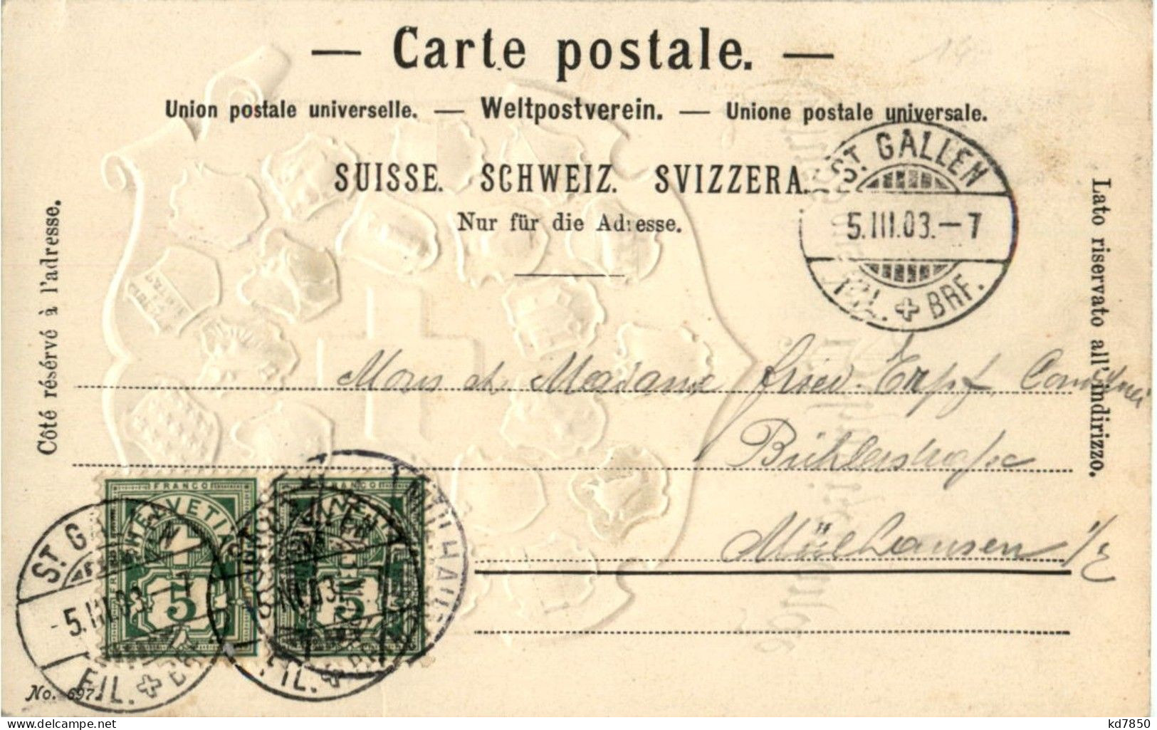 Gruss Aus Dem Schweizerlande - Prägekarte - Autres & Non Classés