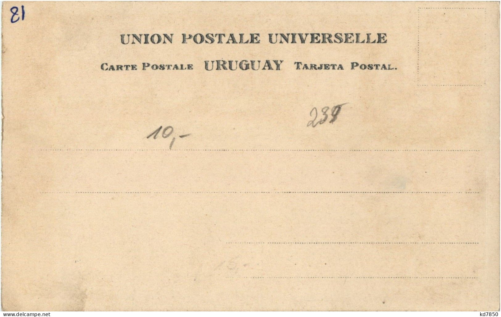 Uruquay - Briefmarken - Stamps - Prägekarte - Timbres (représentations)