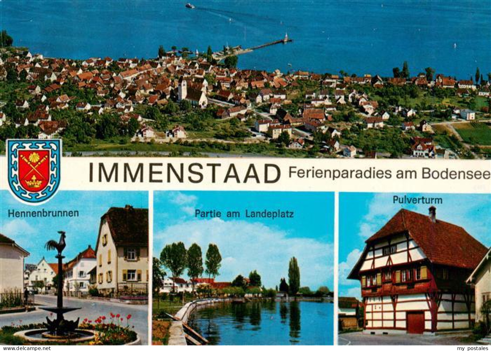 73941513 Immenstaad_Bodensee Fliegeraufnahme Hennenbrunnen Partie Am Landeplatz  - Autres & Non Classés