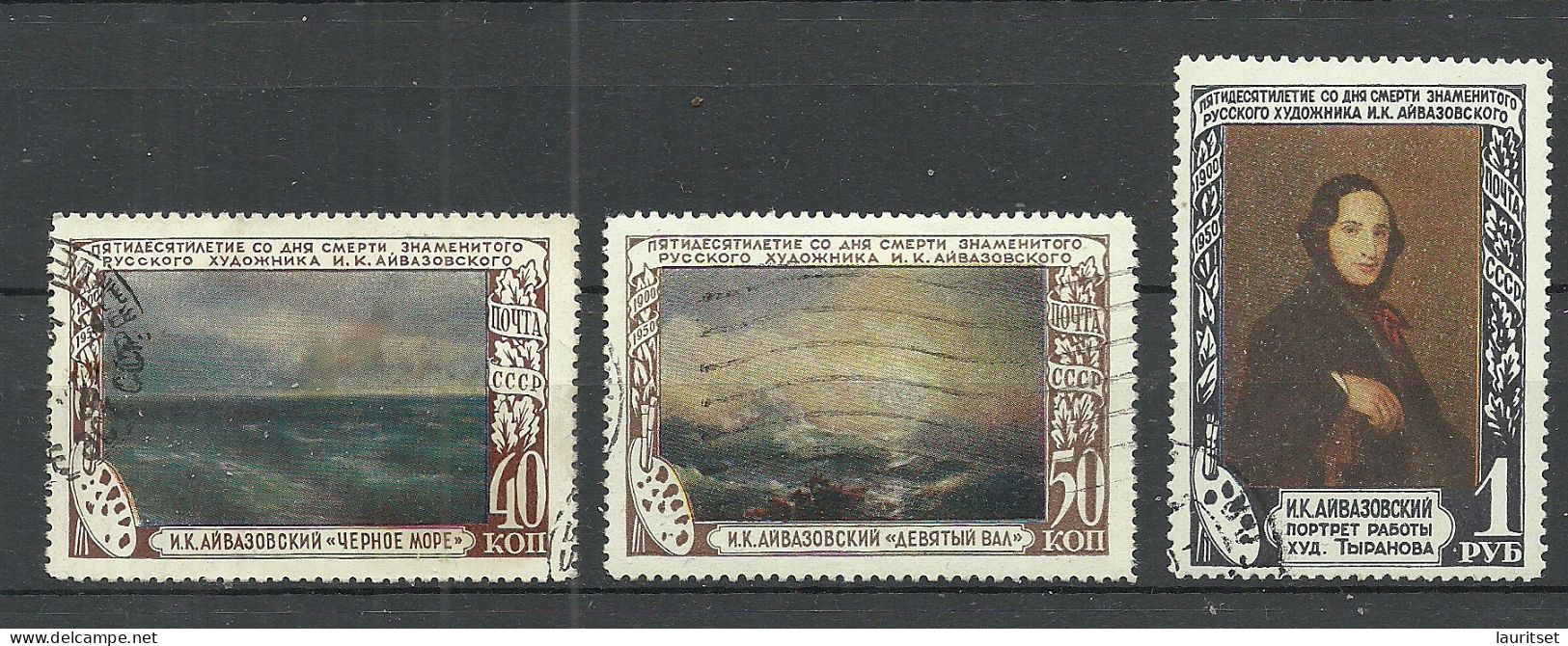 RUSSLAND RUSSIA 1950 Michel 1522 - 1524 Art Kunst Ajwasowskij O - Used Stamps