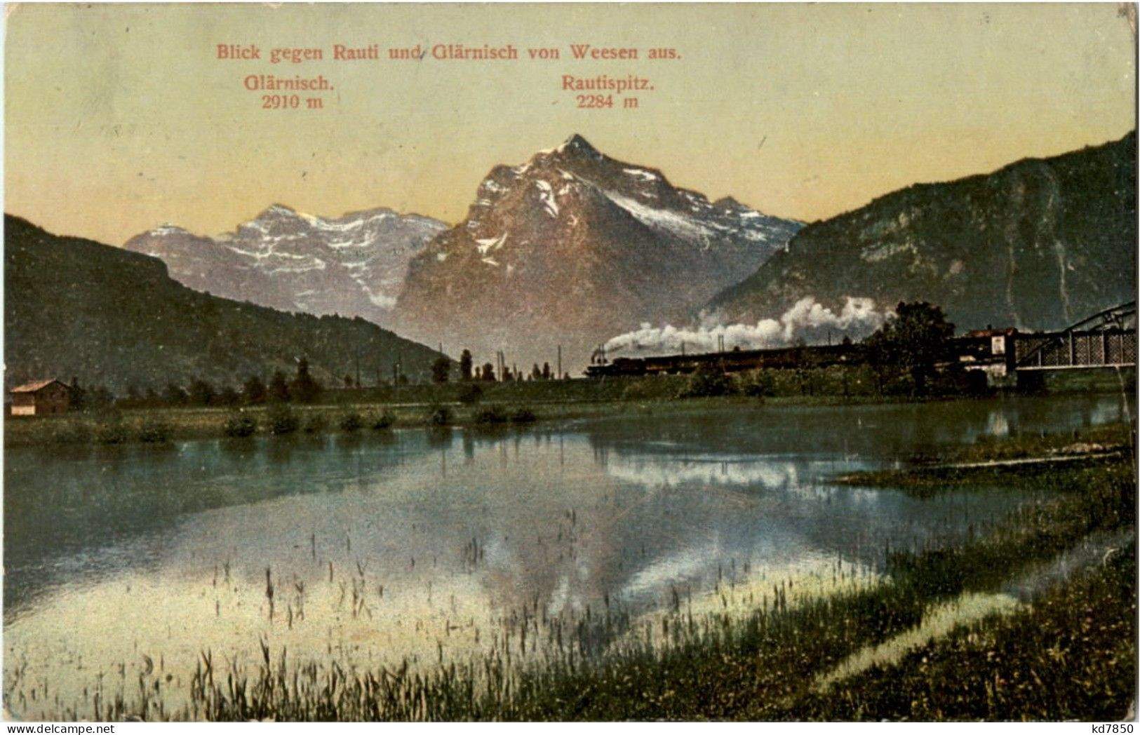 Blick Von Weesen Mit Zug - Sonstige & Ohne Zuordnung