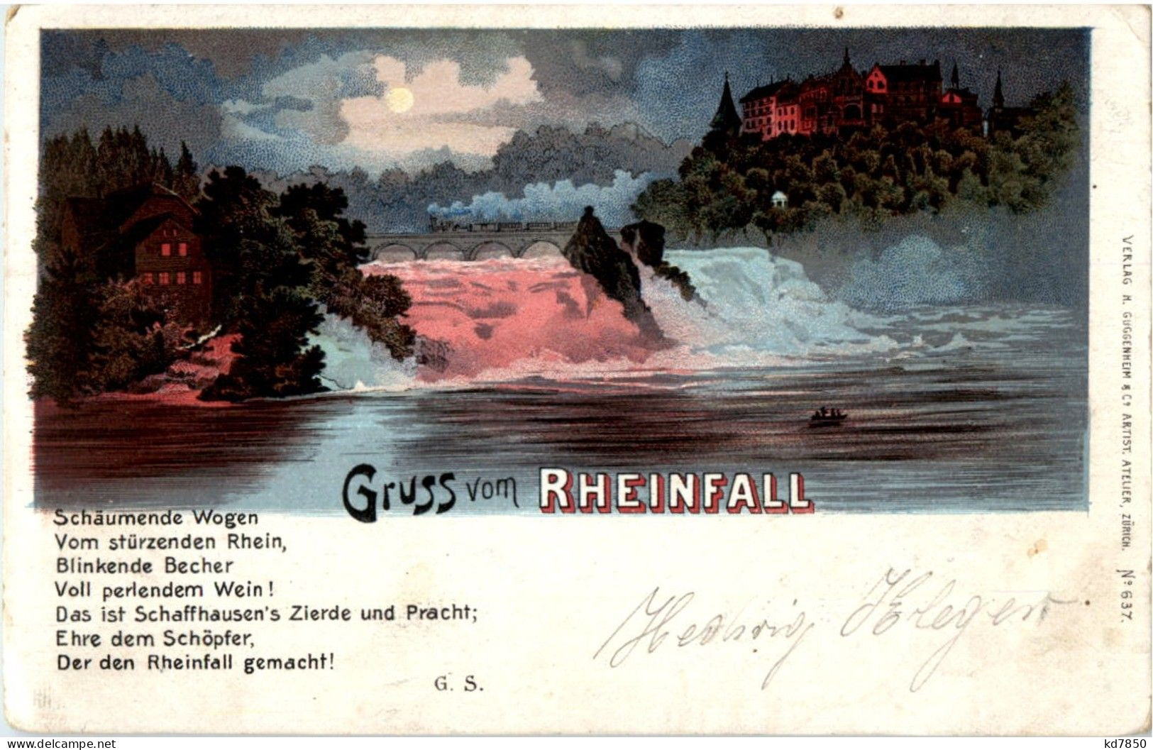 Rheinfall - Litho - Neuhausen Am Rheinfall