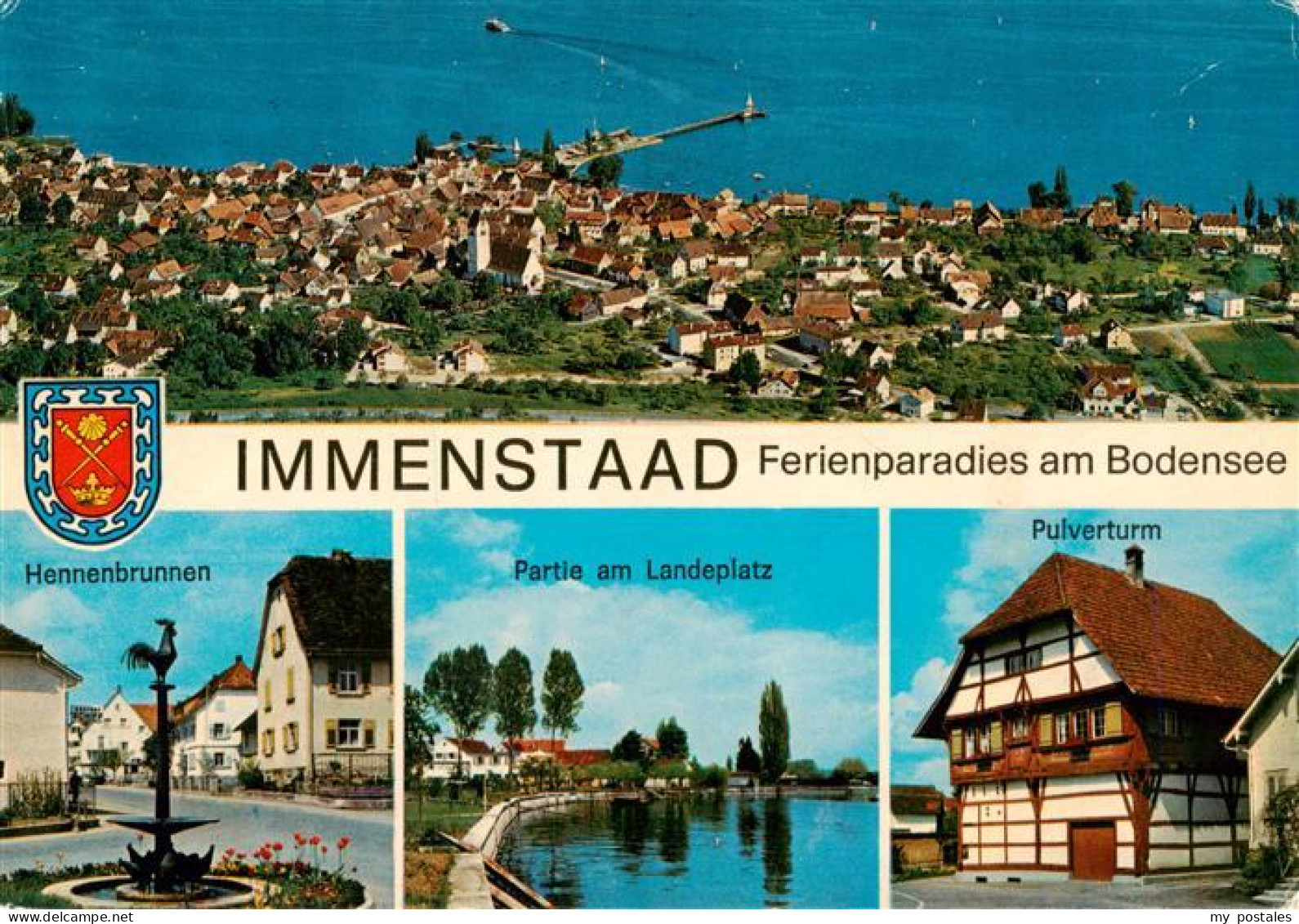 73941500 Immenstaad_Bodensee Fliegeraufnahme Hennenbrunnen Partie Am Landeplatz  - Autres & Non Classés