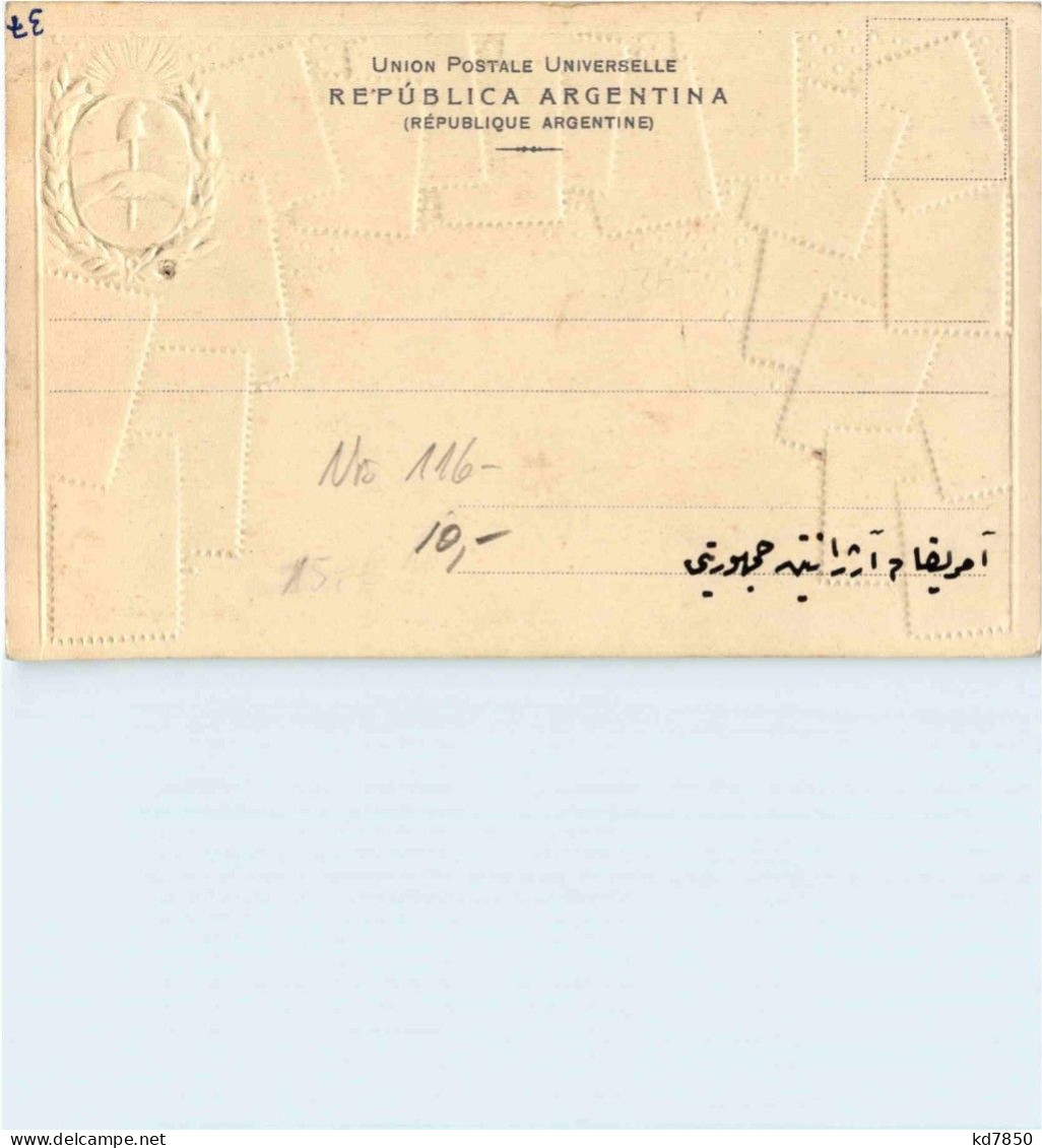 Argentina - Briefmarken - Stamps - Prägekarte - Postzegels (afbeeldingen)