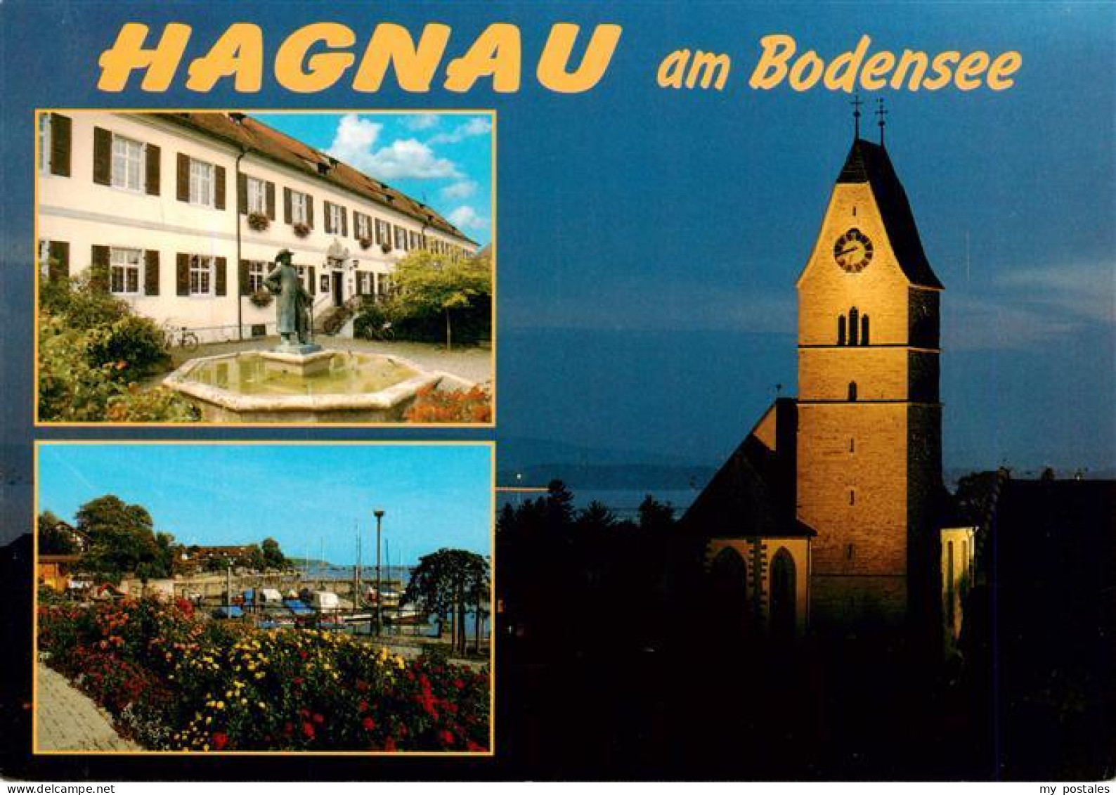 73941483 Hagnau_Bodensee Brunnen Yachthafen Kirche - Altri & Non Classificati