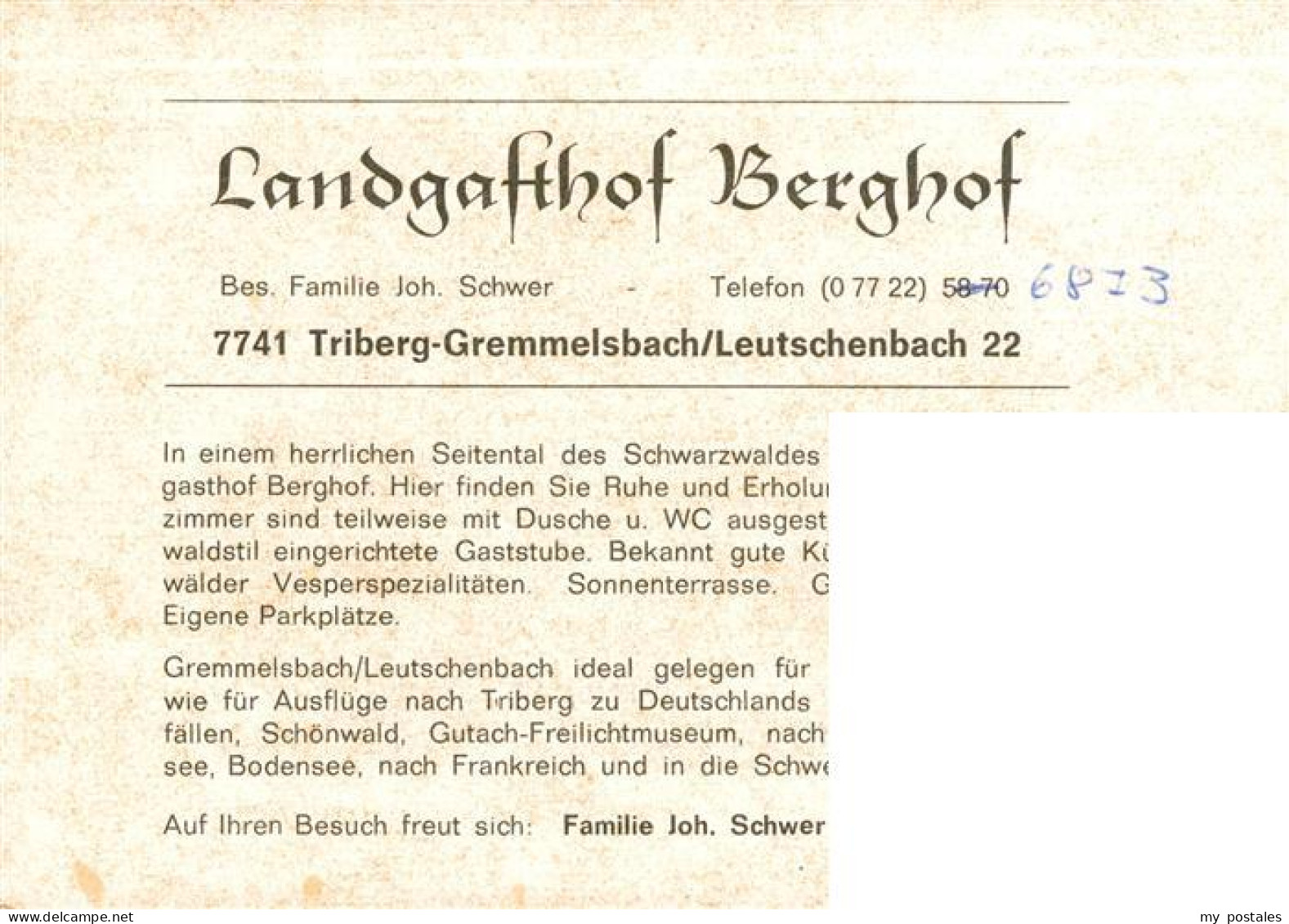 73941464 Leutschenbach_Gremmelsbach_Triberg Landgasthof Berghof Gastraeume - Triberg