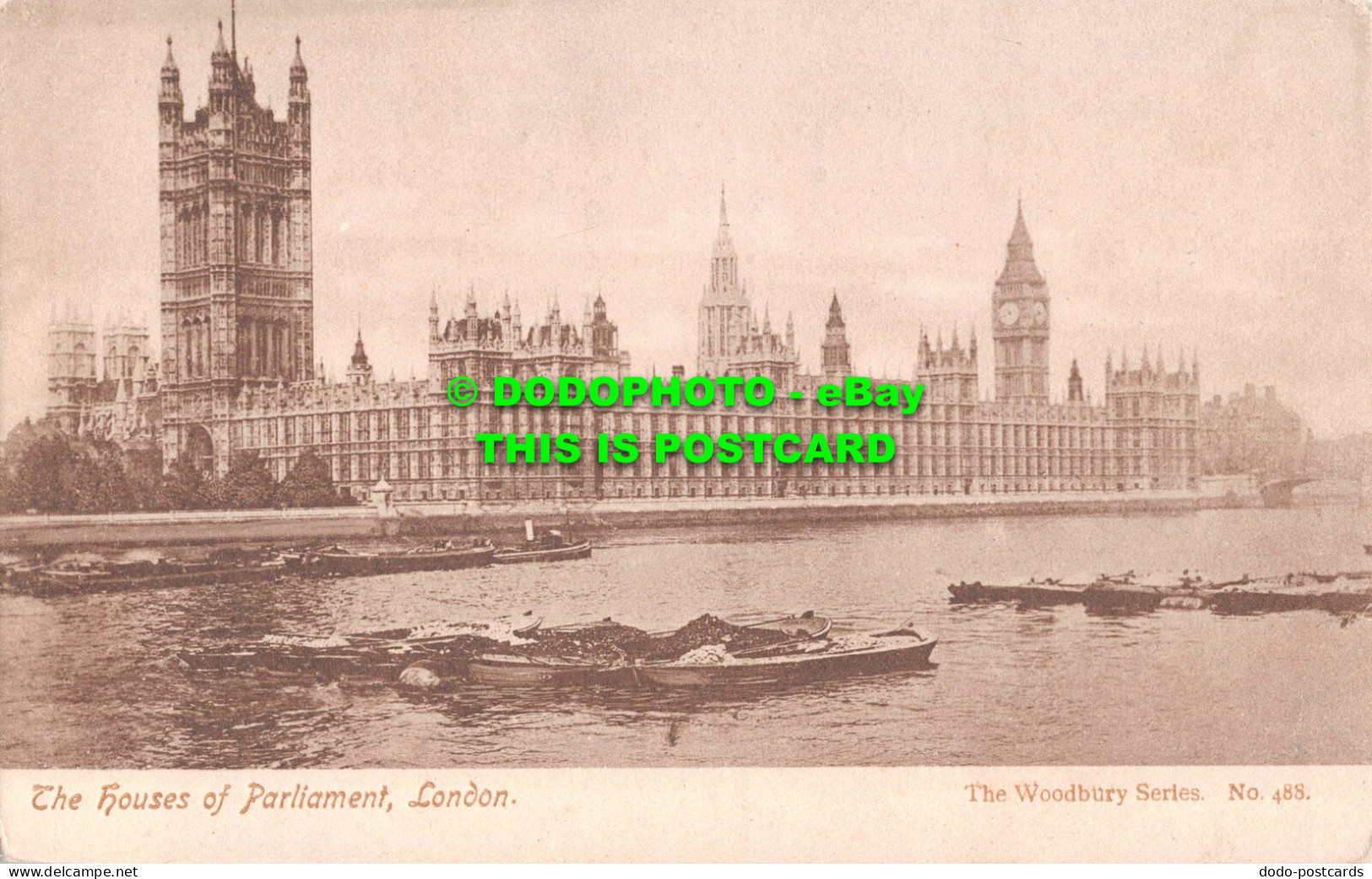 R543922 Houses Of Parliament. London. Woodbury Series. No. 488 - Sonstige & Ohne Zuordnung