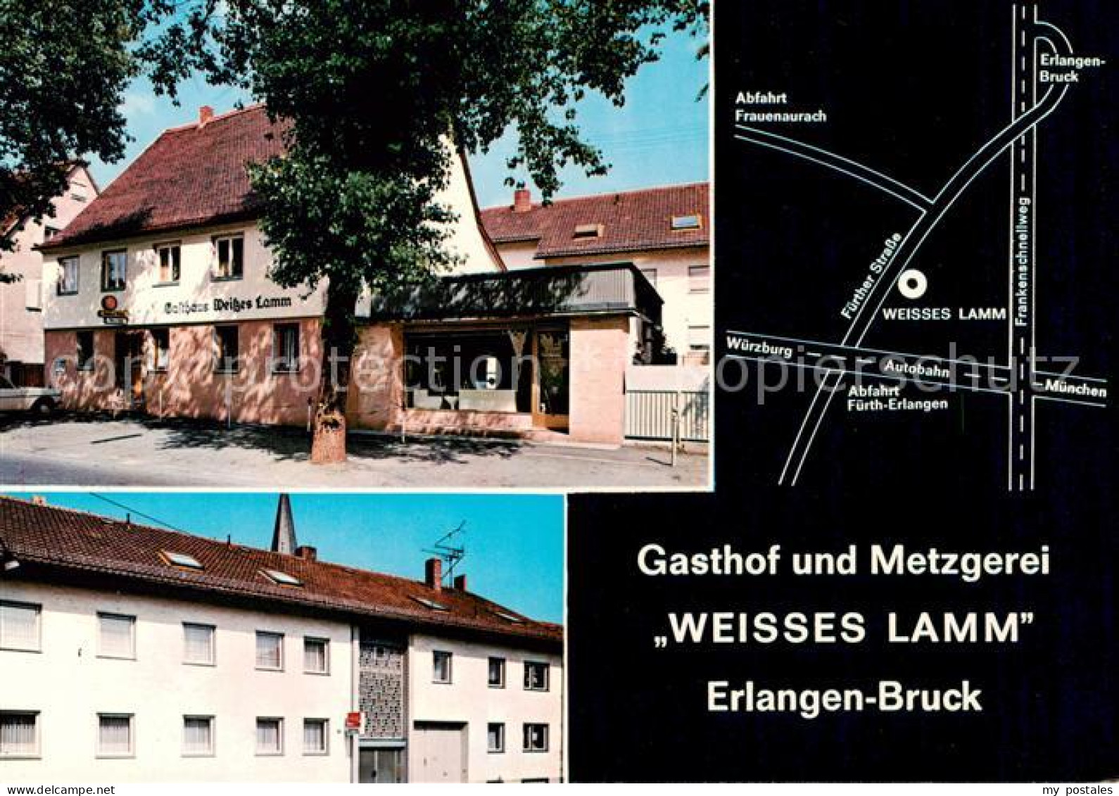 73862356 Bruck Erlangen Gasthof Und Metzgerei Weisses Lamm Bruck Erlangen - Erlangen