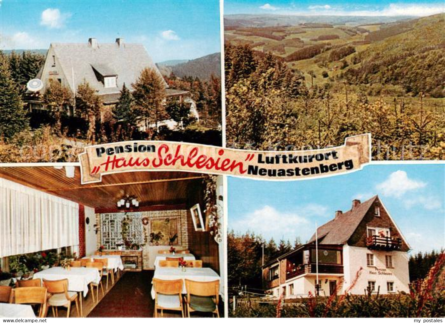 73862339 Neuastenberg Pension Haus Schlesien Gastraum Landschaftspanorama Neuast - Winterberg