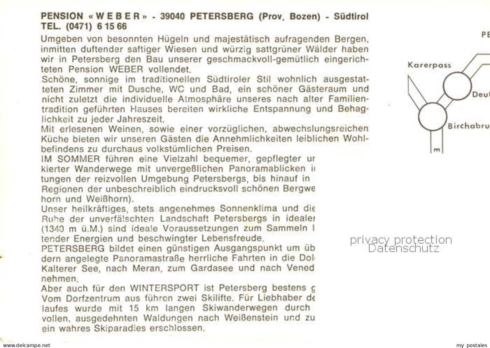 73862297 Petersberg Deutschnofen Pension Weber Herbststimmung Dolomiten Petersbe - Autres & Non Classés
