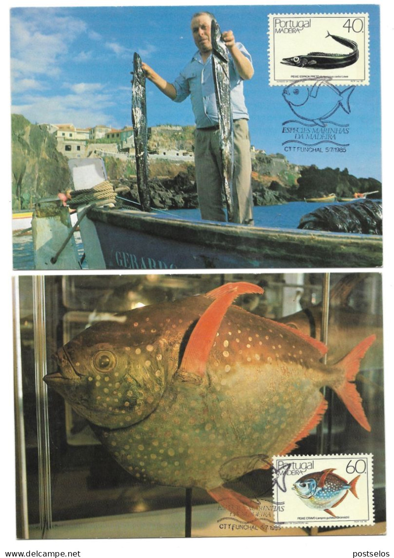 Peixes Madeira 1985 - Cartes-maximum (CM)