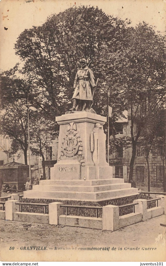 CPA Granville-Monument Commémoratif De La Grande Guerre-50-Timbre   L2876 - Granville
