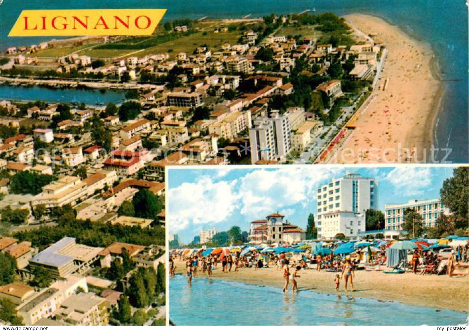 73862229 Lignano Sabbiadoro IT Veduta Aerea De La Spiaggia  - Autres & Non Classés