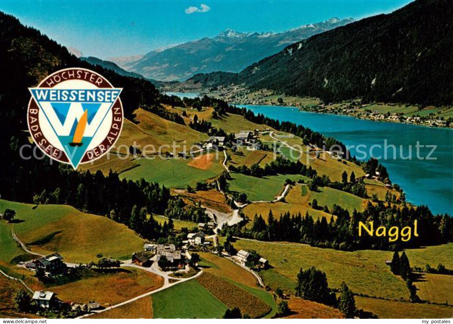 73862215 Naggl Weissensee Kaernten AT Panorama Hoechster Badesee Der Alpen  - Weissensee