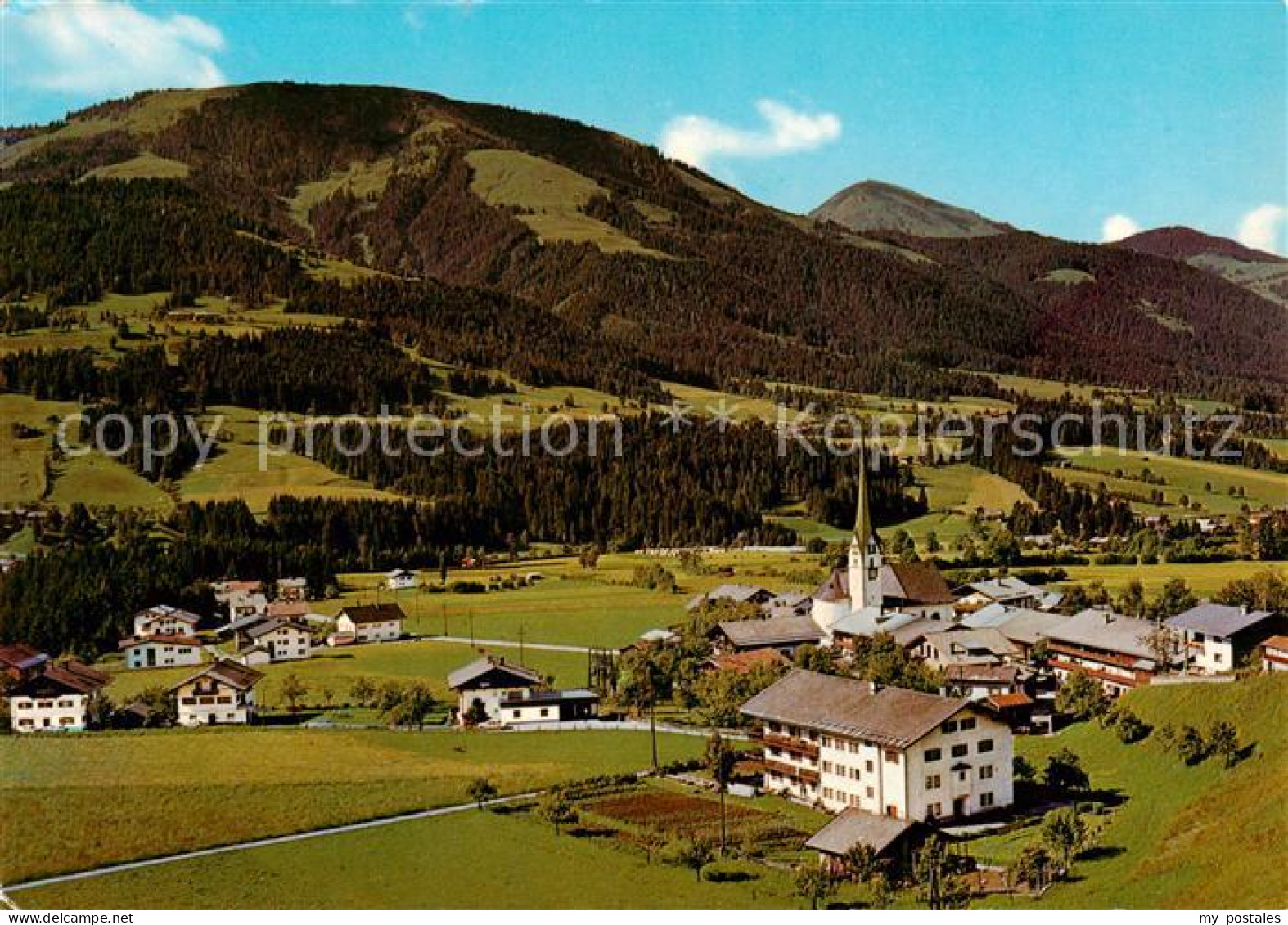 73862213 Scheffau Tirol Wilden Kaiser Tirol AT Panorama Luftkurort Gegen Hohe Sa - Sonstige & Ohne Zuordnung