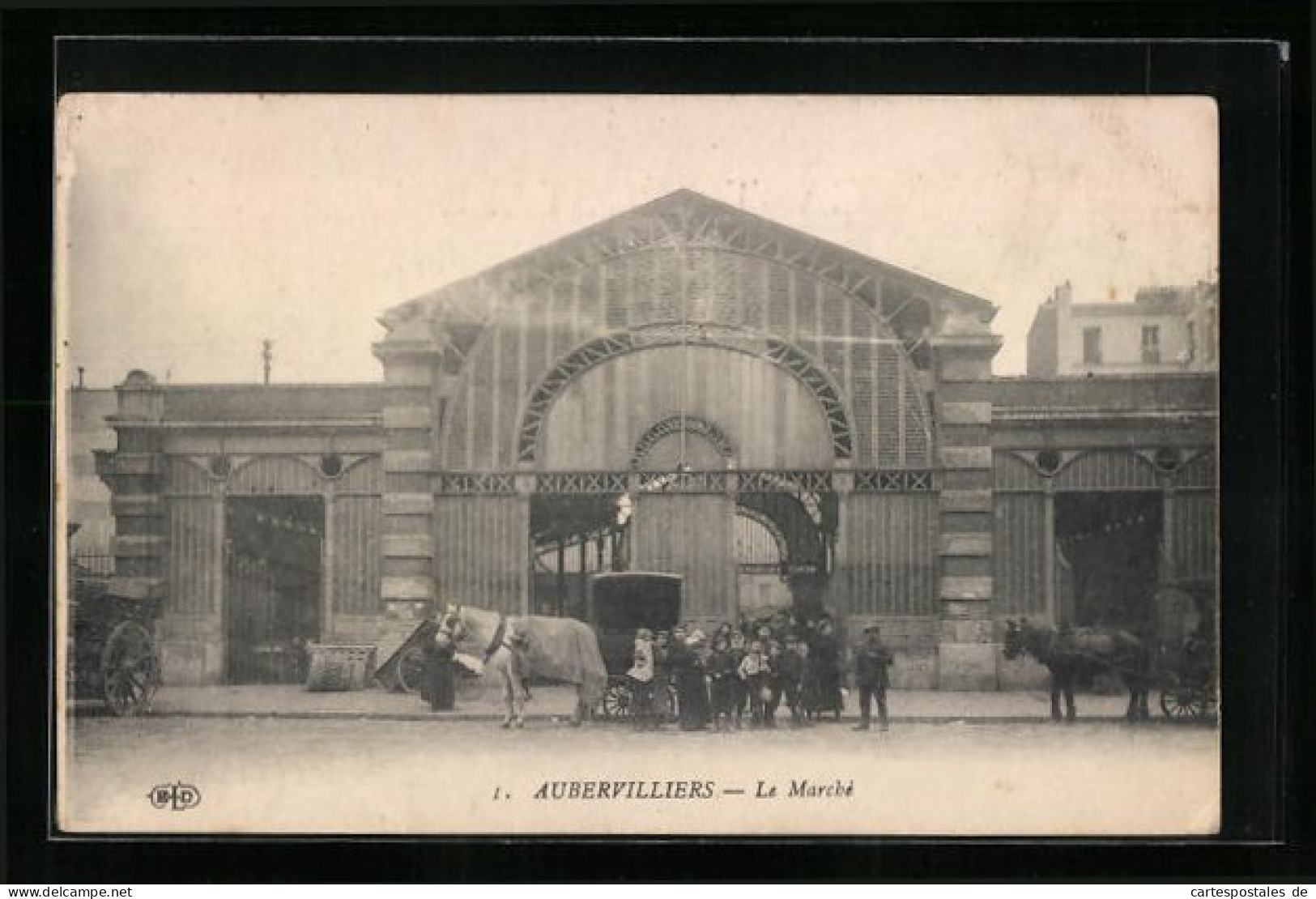 CPA Aubervilliers, Le Marché  - Aubervilliers