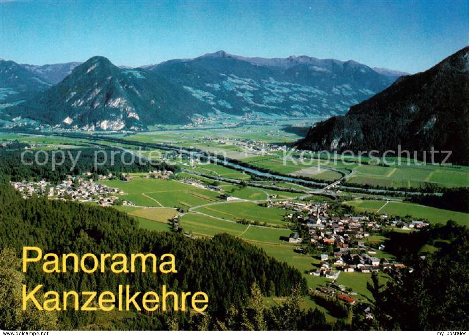 73862195 Wiesing Tirol AT Panorama Kanzelkehre Vorderes Zillertal Mit Campingpla - Autres & Non Classés