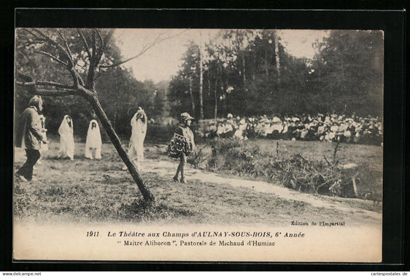 CPA Aulnay-sous-Bois, Le Théatre Aux Champs, Pastorale De Michaud D'Humiac  - Aulnay Sous Bois