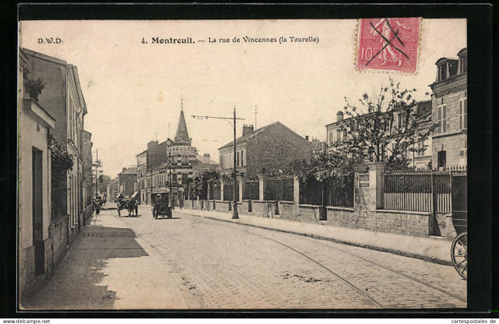 CPA Montreuil-sous-Bois, La Rue De Vincennes  - Montreuil