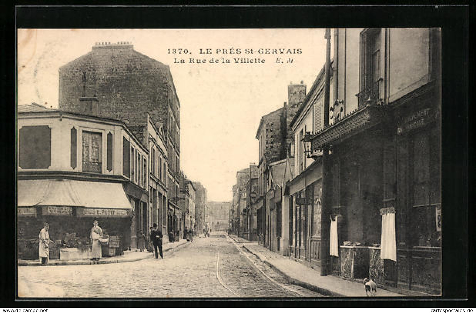 CPA Le Pré-Saint-Gervais, La Rue De La Villette  - Autres & Non Classés