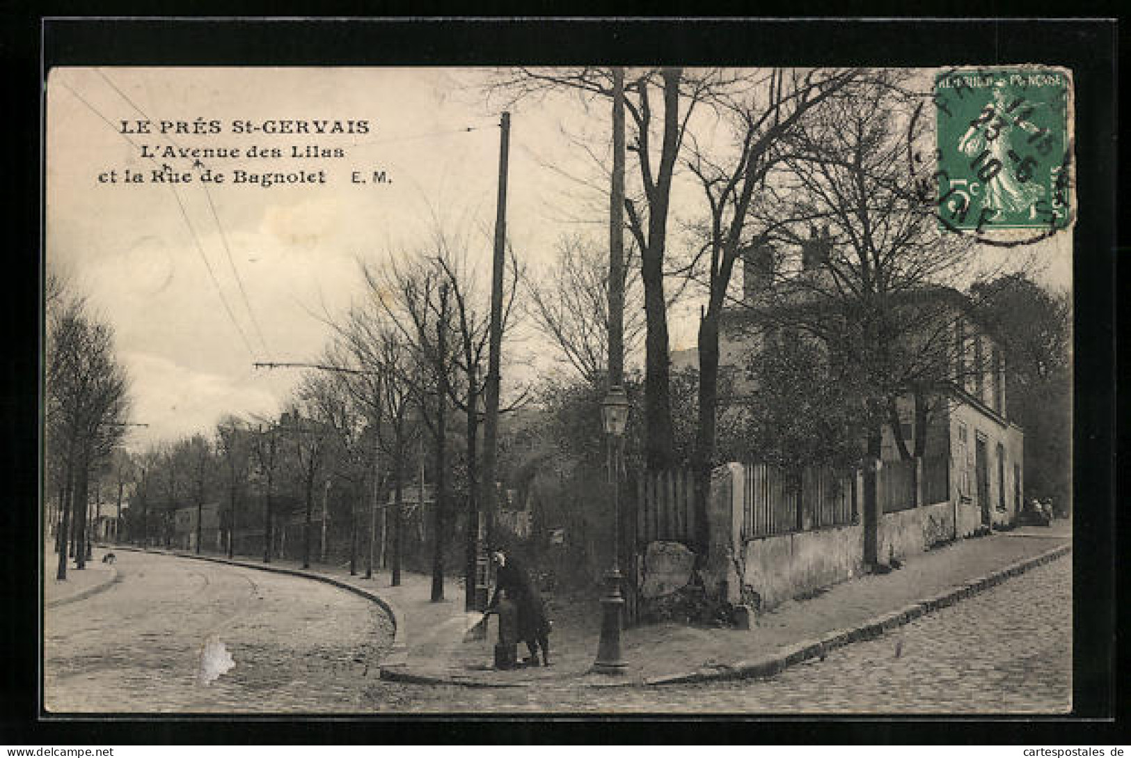 CPA Le Pré-St-Gervais, L'Avenue Des Lilas Et La Rue De Bagnolet  - Les Lilas