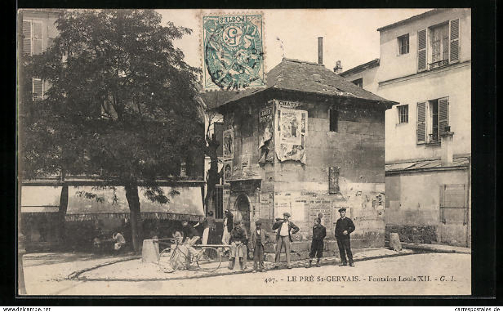 CPA Le Pré-St-Gervais, Fontaine Louis XII  - Autres & Non Classés