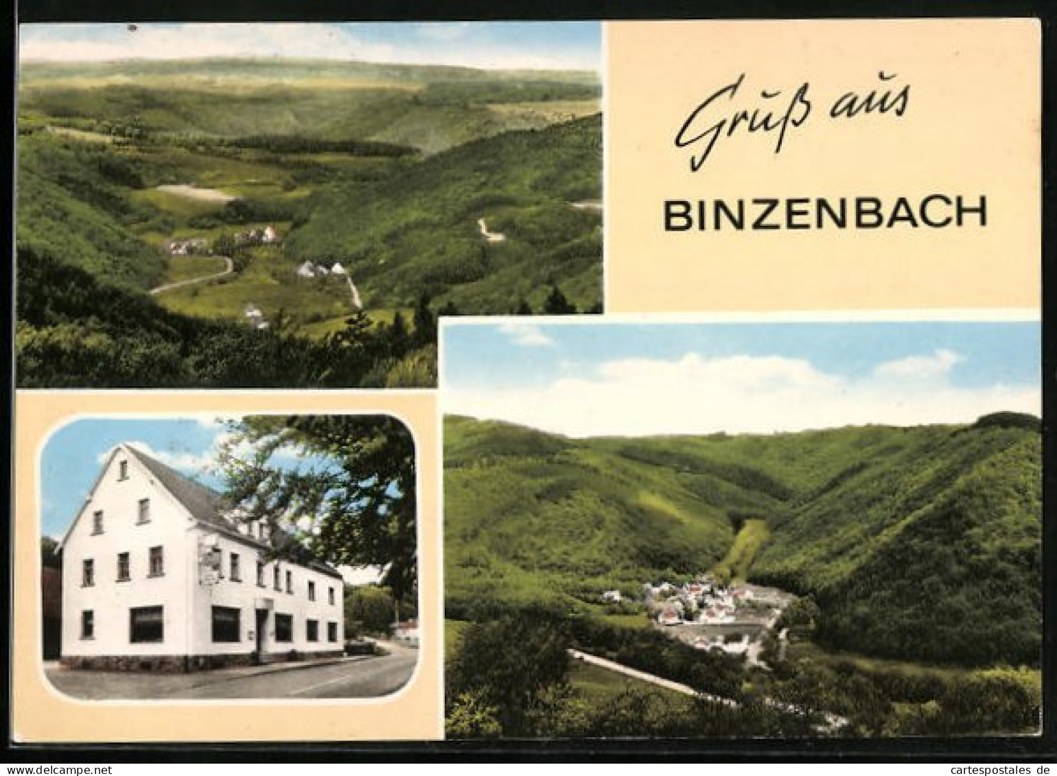AK Binzenbach, Hotel-Pension Hupperich, Gesamtansichten  - Autres & Non Classés