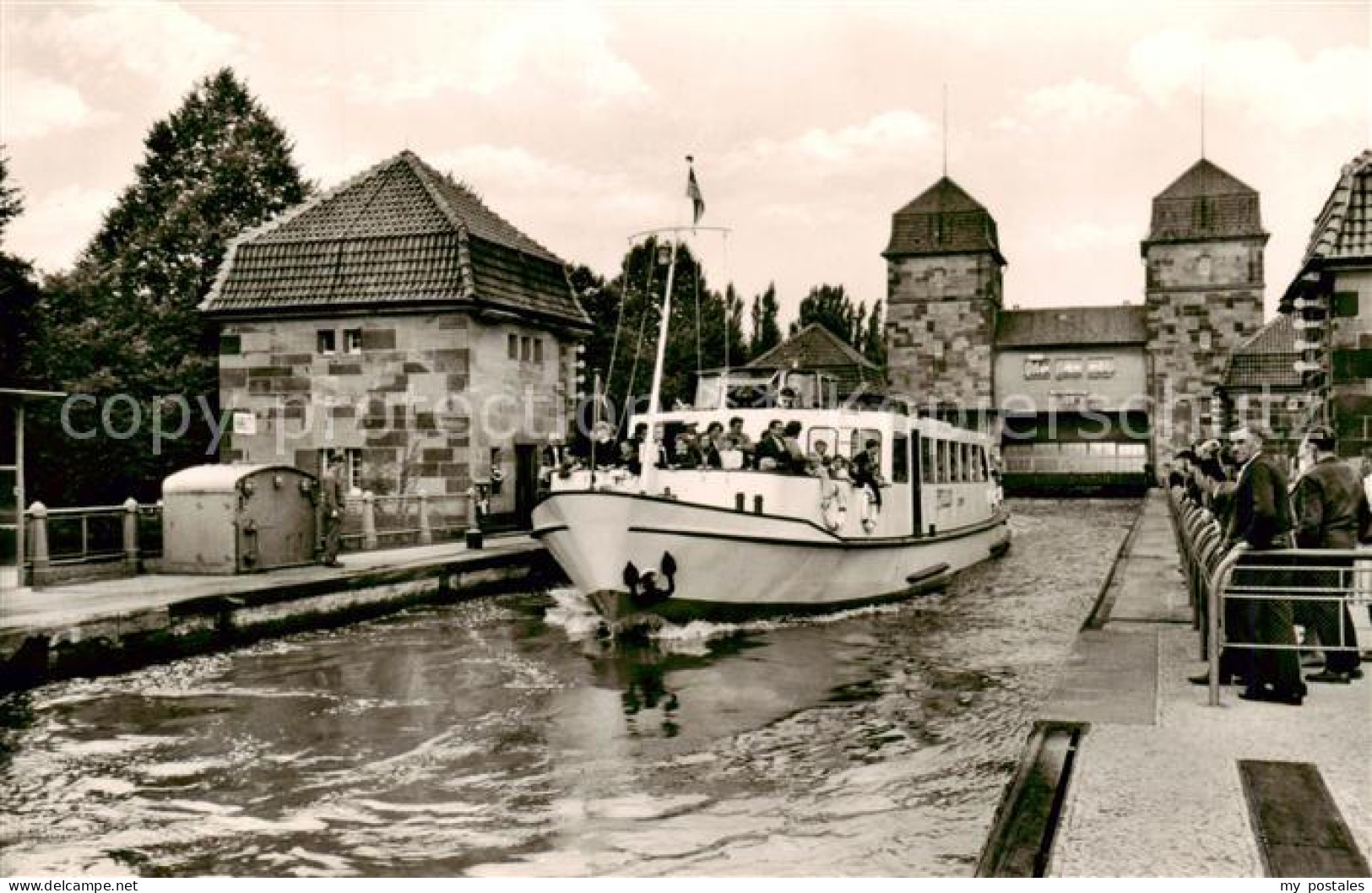 73828840 Minden  Westfalen Weser Schachtschleuse Zwischen Mittelandkanal Und Wes - Minden