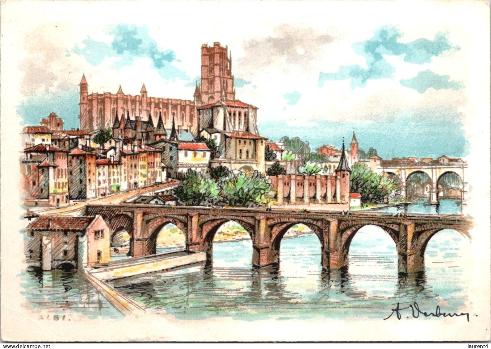 29-4-2024 (3 Z 25 France (posted 1967) Pont De Albi - Bruggen