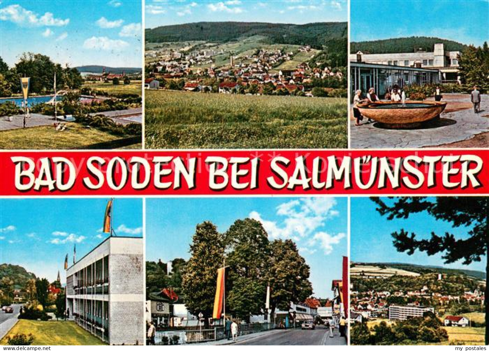 73746002 Bad Soden-Salmuenster Schwimmbad Panorama Brunnen Teilansichten Bad Sod - Andere & Zonder Classificatie