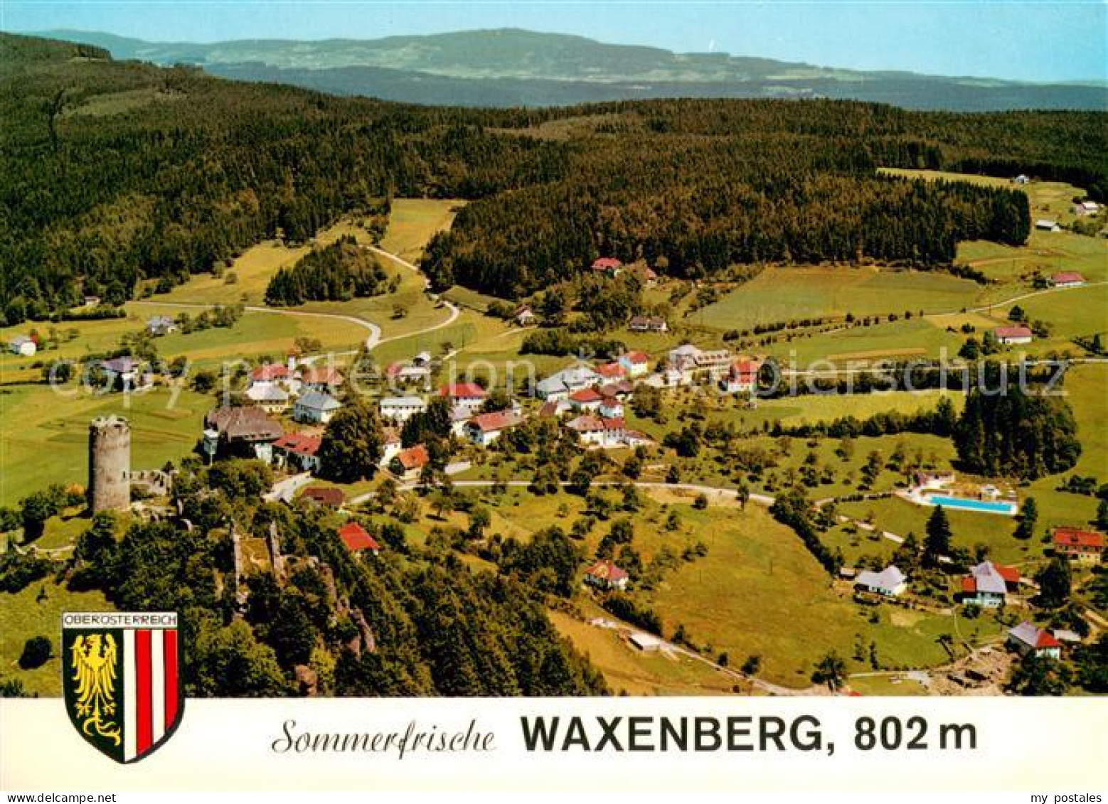 73745947 Waxenberg Oberneukirchen Fliegeraufnahme Mit Ruine Waxenberg Waxenberg  - Sonstige & Ohne Zuordnung