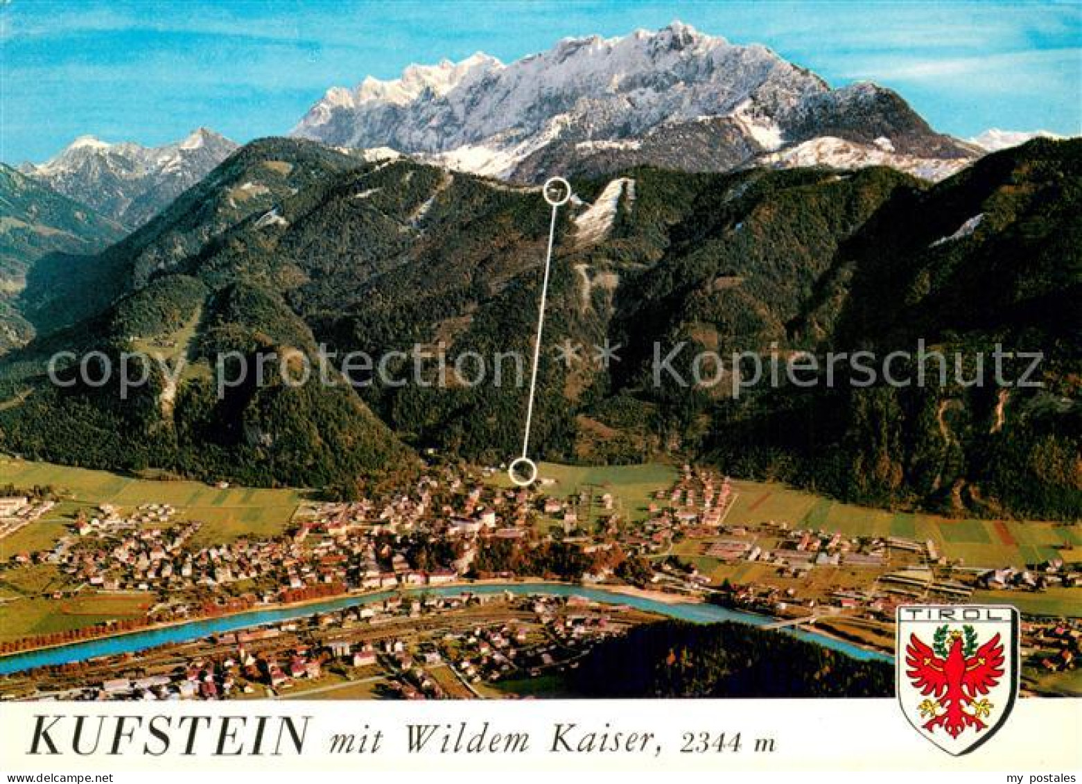 73745936 Kufstein Tirol Fliegeraufnahme Mit Kaisergebirge Kufstein Tirol - Altri & Non Classificati