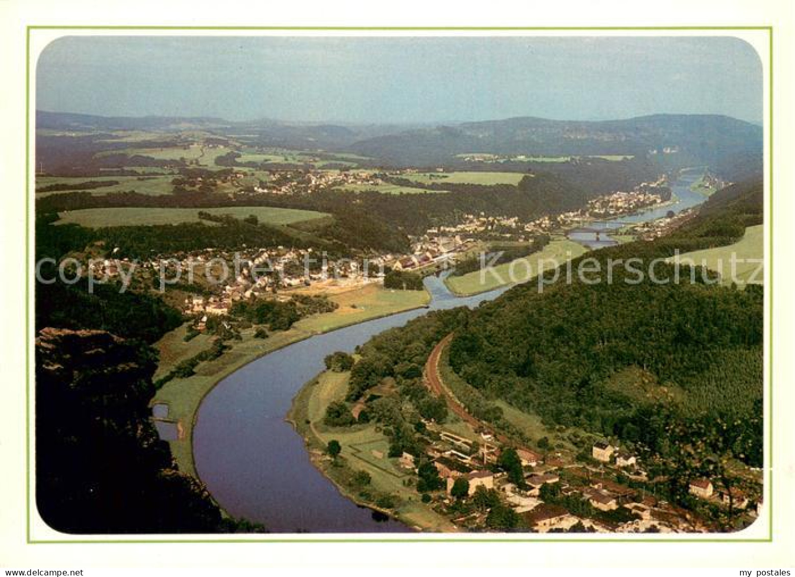 73745910 Saechsische Schweiz Blick Vom Lilienstein Auf Bad Schandau Und Elbe Sae - Rathen