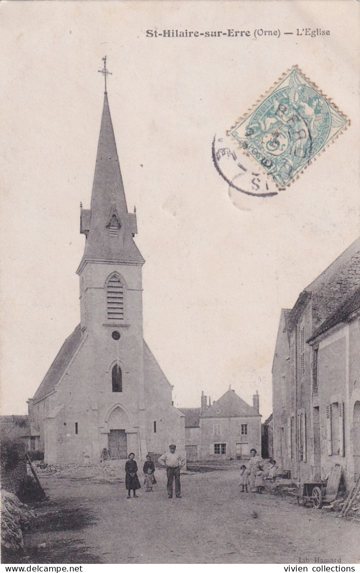 Saint Hilaire Sur Erre (61 Orne) L'église - édit. Librairie Hamard Circulée De Berd'huis Boite Rurale B - Autres & Non Classés