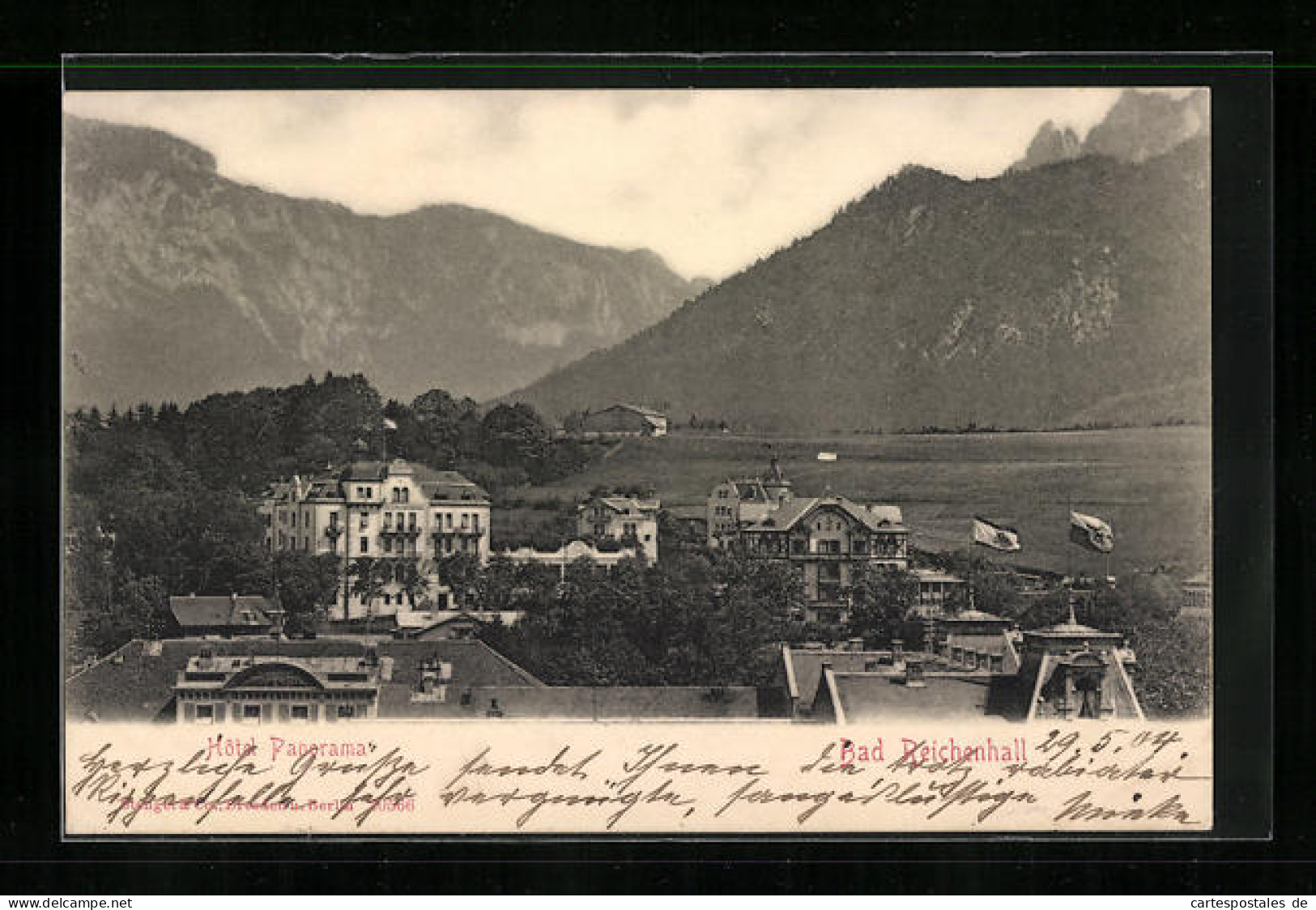 AK Bad Reichenhall, Teilansicht Mit Hotel Panorama  - Bad Reichenhall