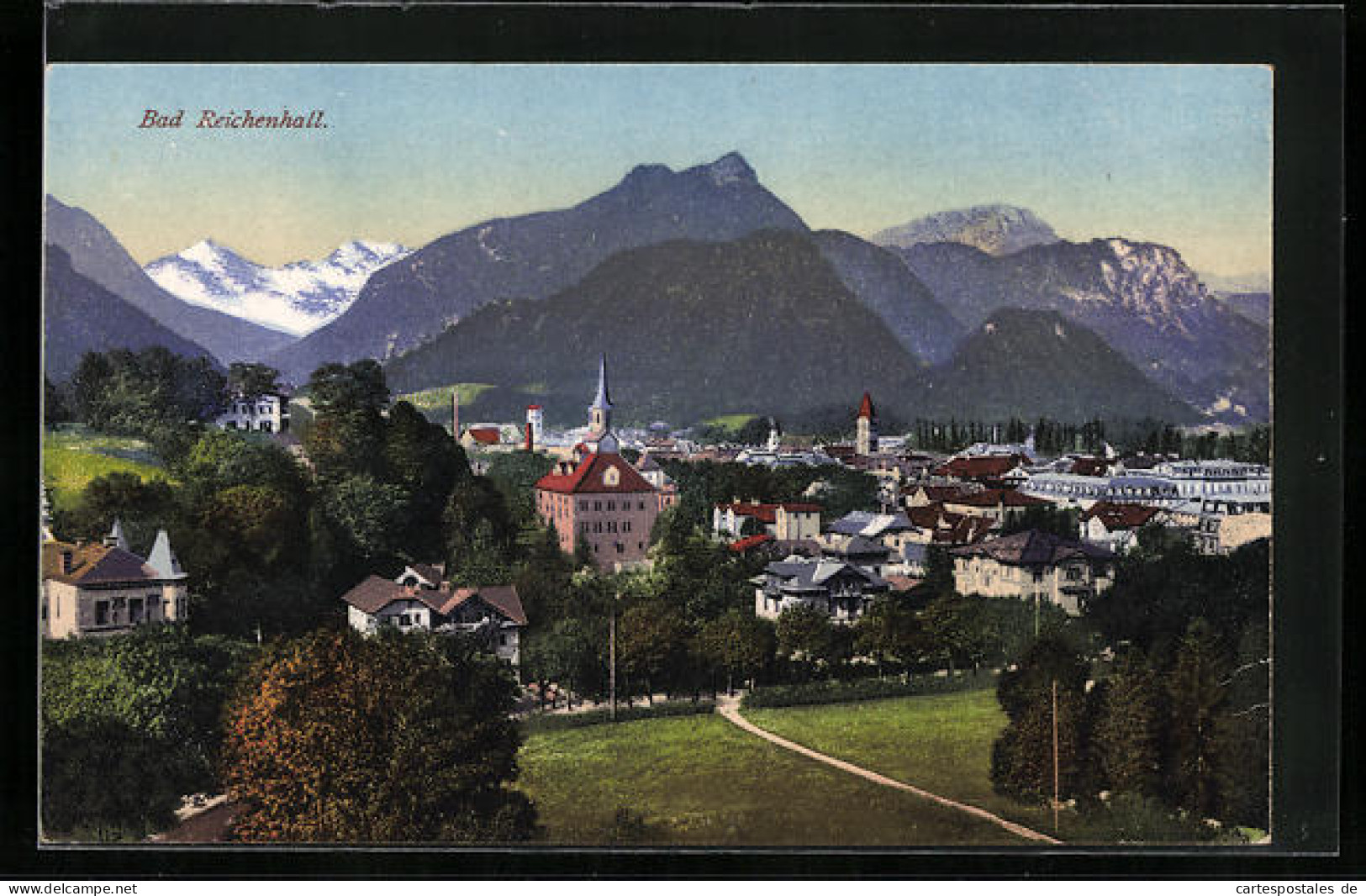 AK Bad Reichenhall, Totale Mit Gebirgswand  - Bad Reichenhall