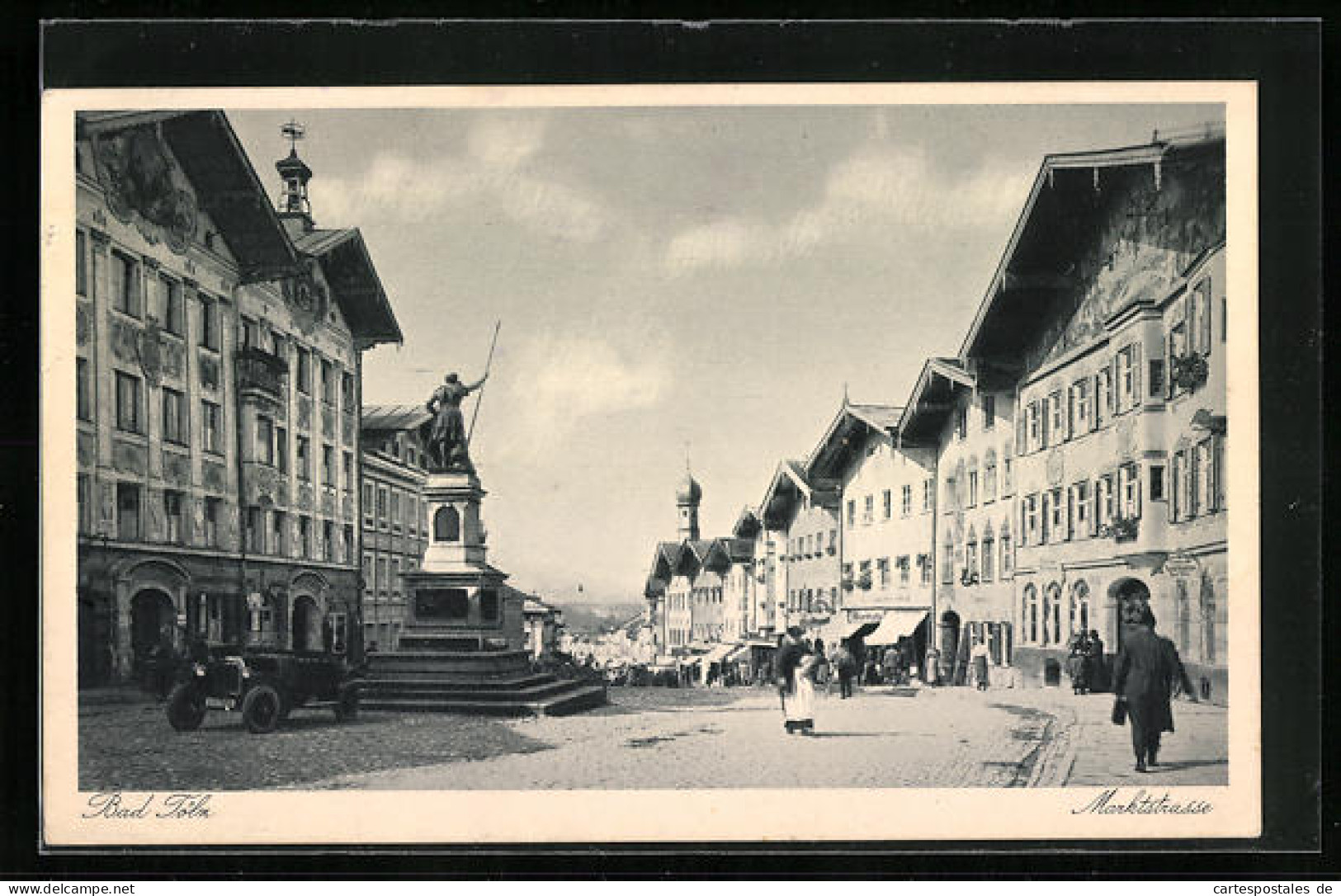 AK Bad Tölz, Marktstrasse Mit Denkmal  - Bad Tölz