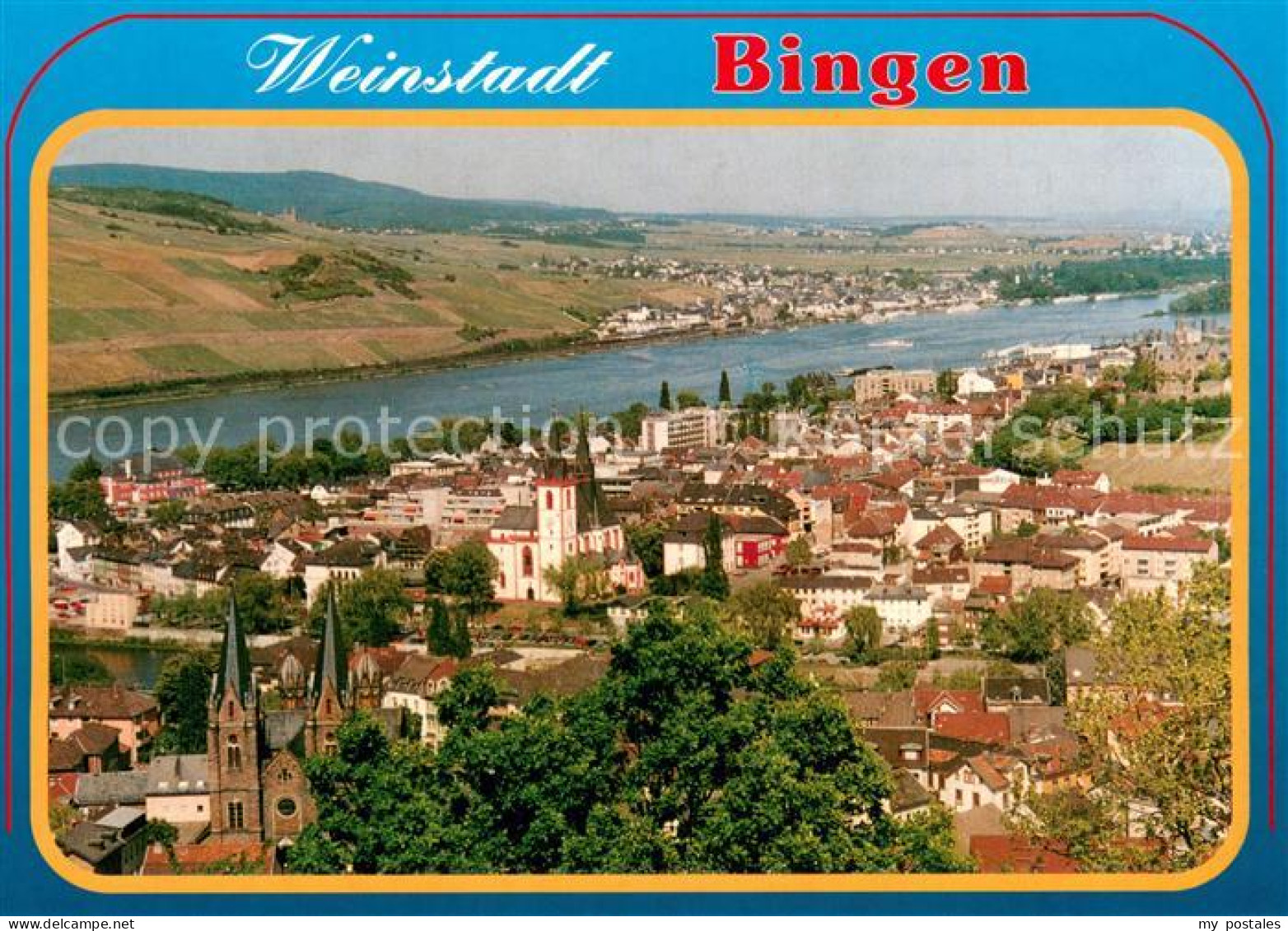 73745862 Bingen Rhein Fliegeraufnahme Bingen Rhein - Bingen