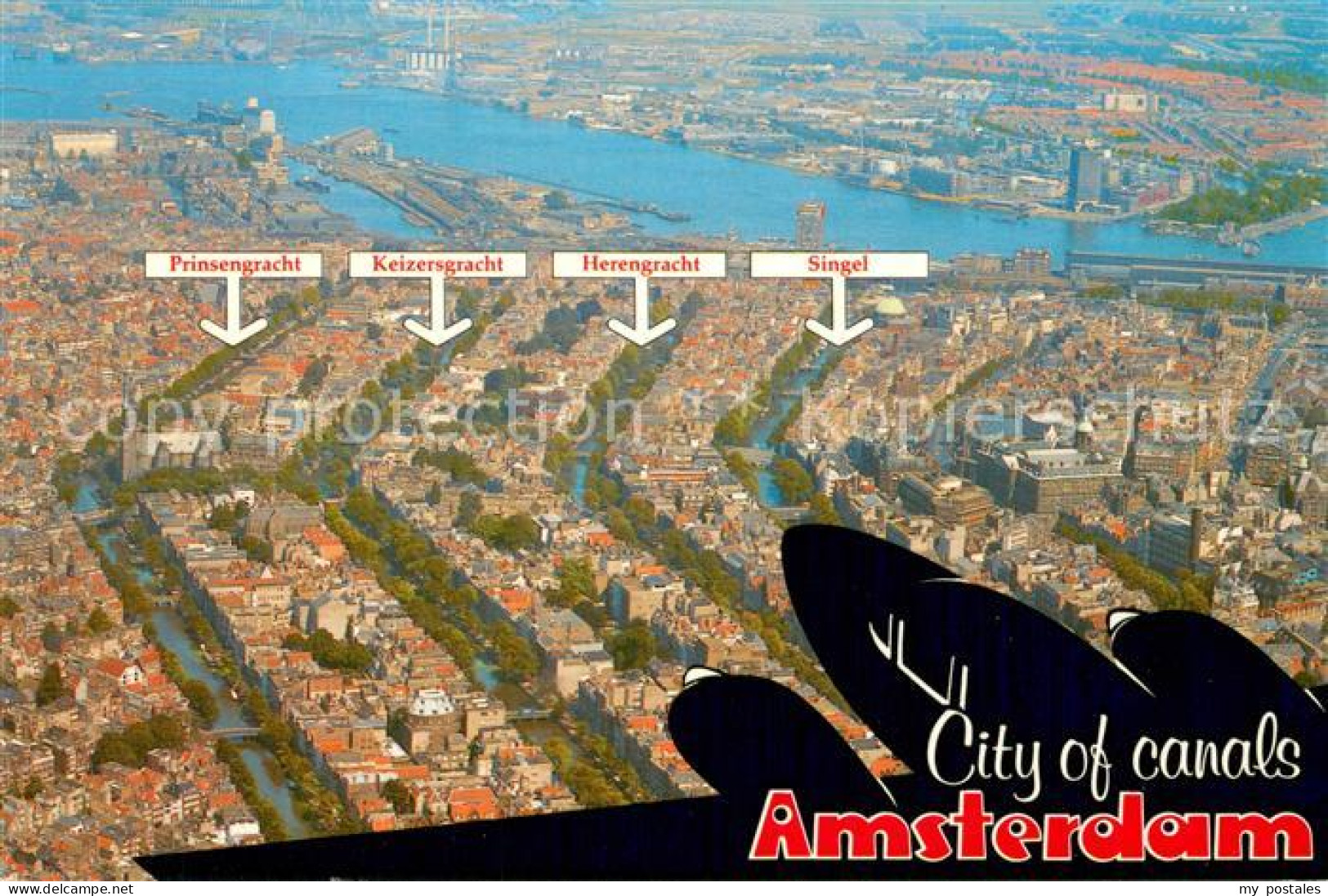 73745437 Amsterdam  NL City Of Canals Luchtopname Van Het Centrum  - Other & Unclassified