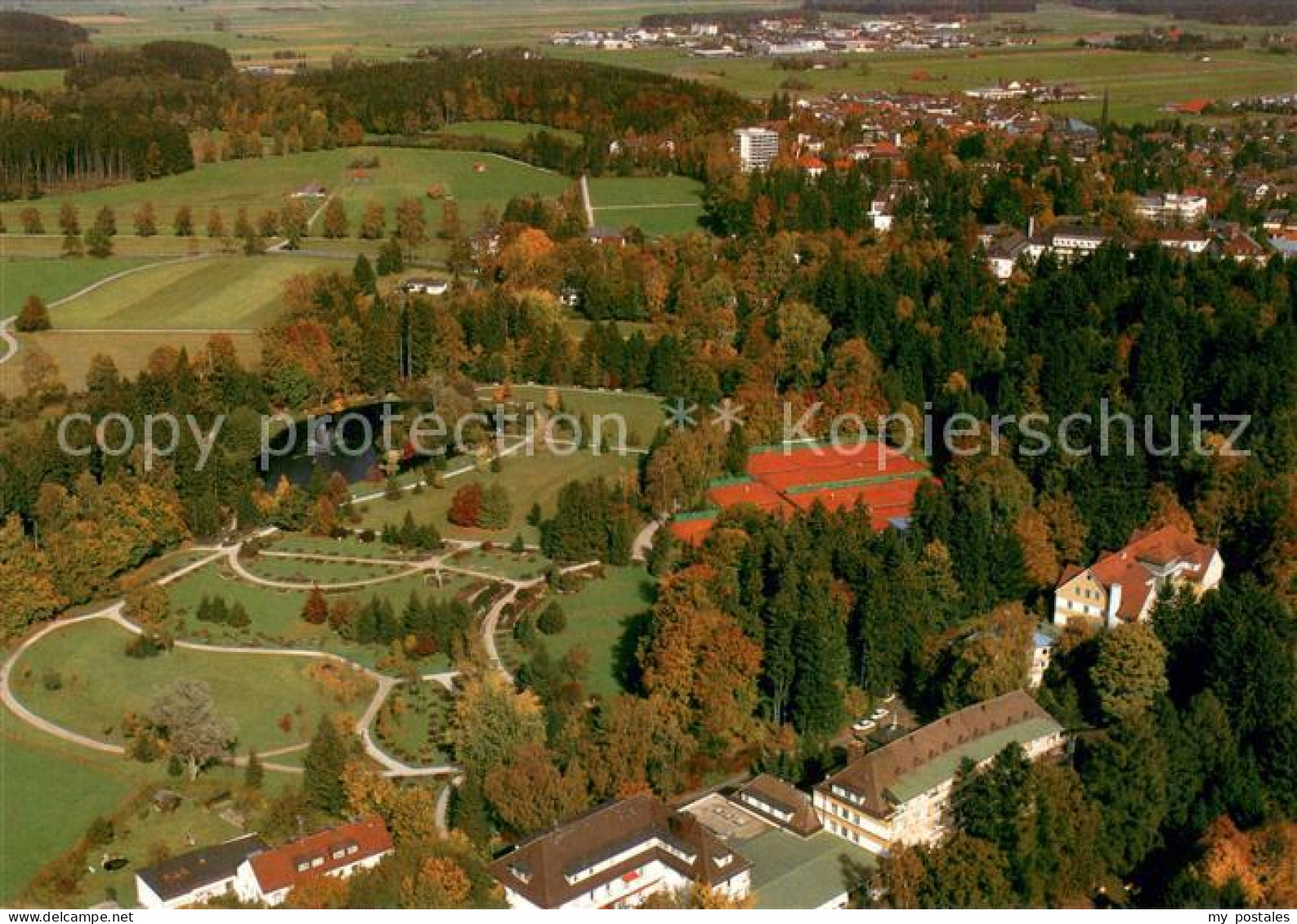 73745358 Bad Woerishofen Fliegeraufnahme Mit Kurpark Und Tennisanlage Bad Woeris - Bad Wörishofen