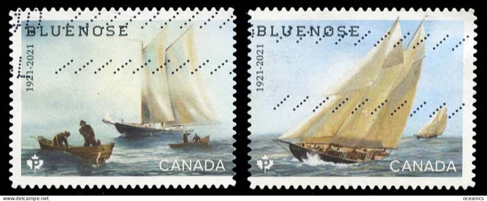 Canada (Scott No.3295 - Bluenose) (o) Pair - Used Stamps