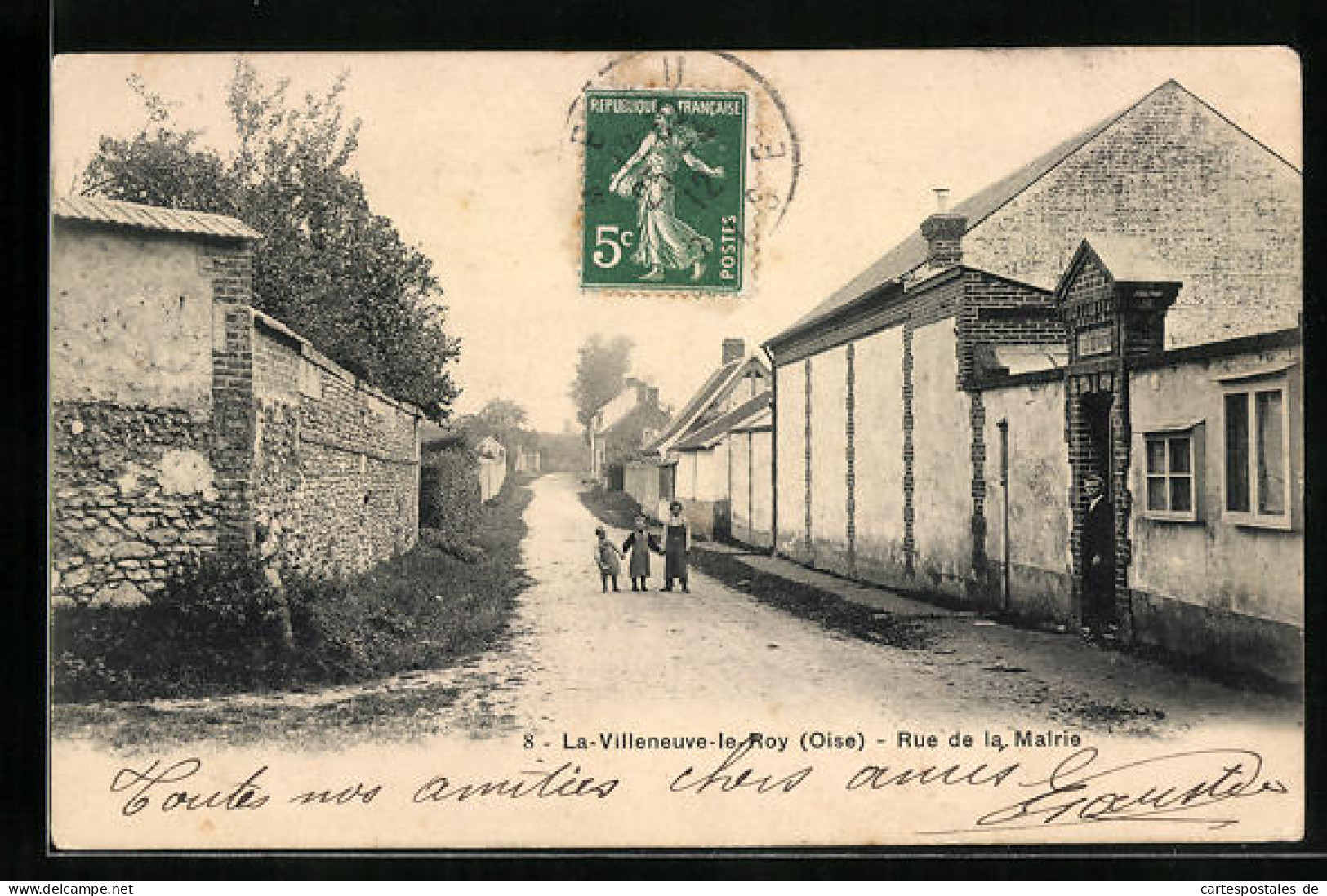 CPA La-Villeneuve-le-Roy, Rue De La Mairie  - Autres & Non Classés